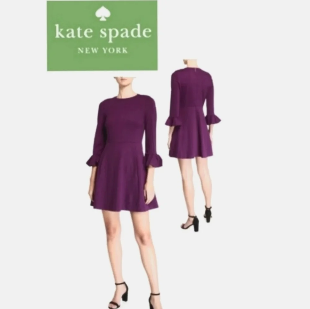 NWT! Kate Spade Bell Sleeve Ponte Skater Mini Dress Sz M